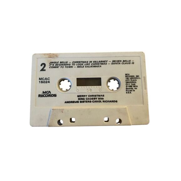 Merry Christmas Bing Crosby With Andrews Sisters Cassette Tape Music - Picture 2 of 3